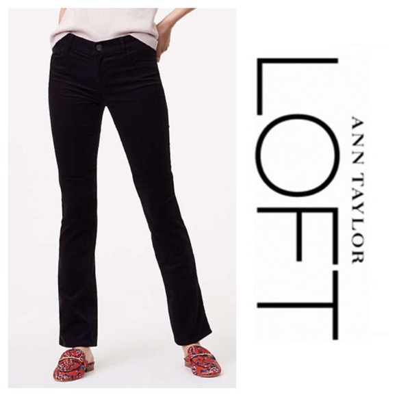 LOFT Pants - Ann Taylor Loft Black corduroy boot cut. Size 8P